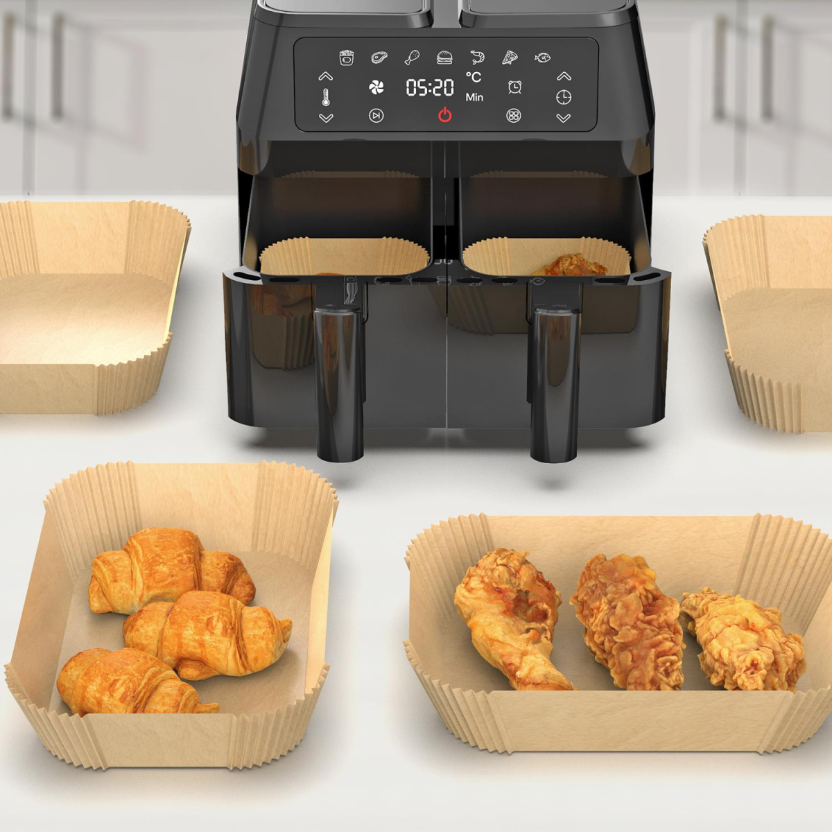 Vinsani 200pcs Air fryer paper liners 1010407