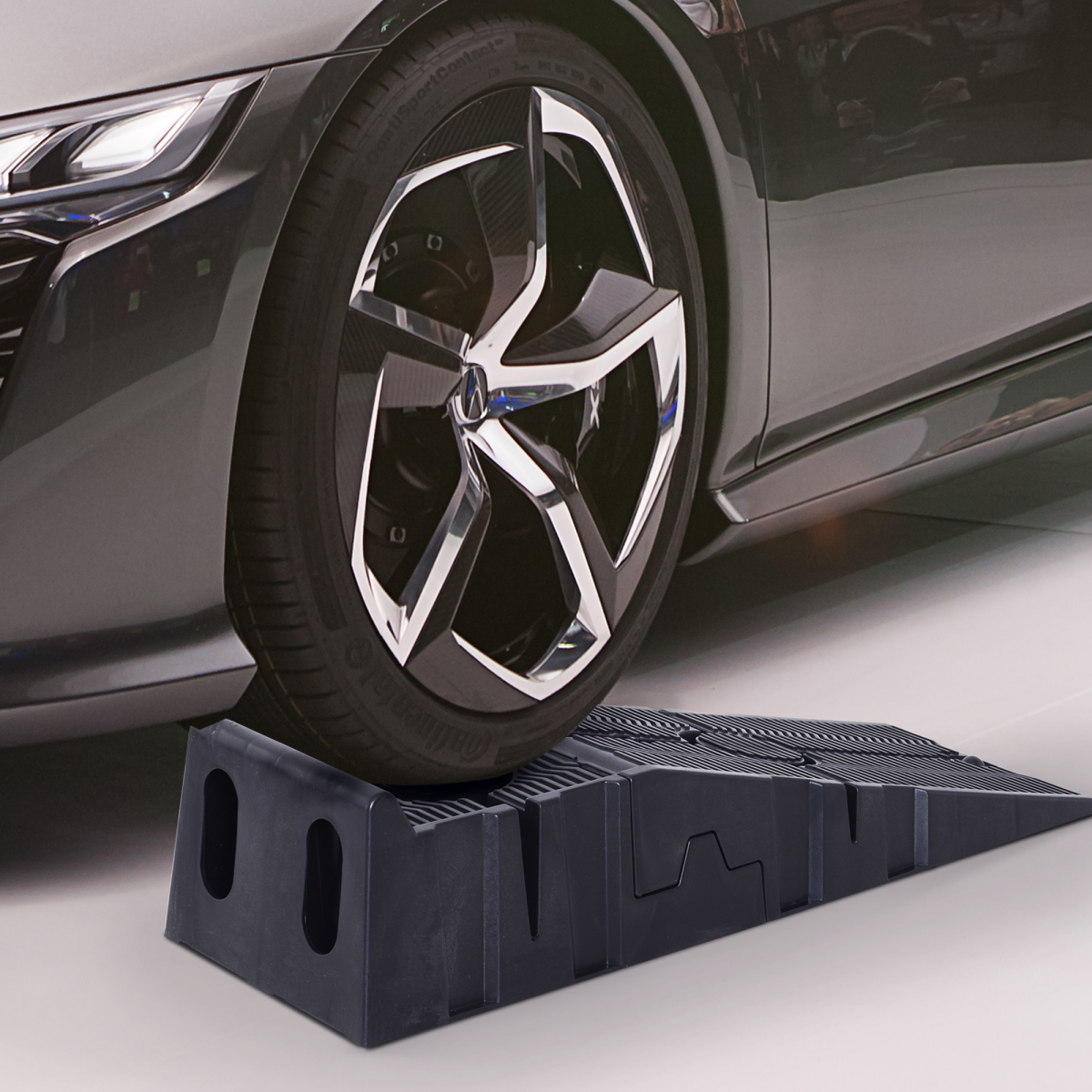 Heavy Duty 2.5 Ton Plastic Car Lifting Ramps Automotive Vehicle Garage Durhand