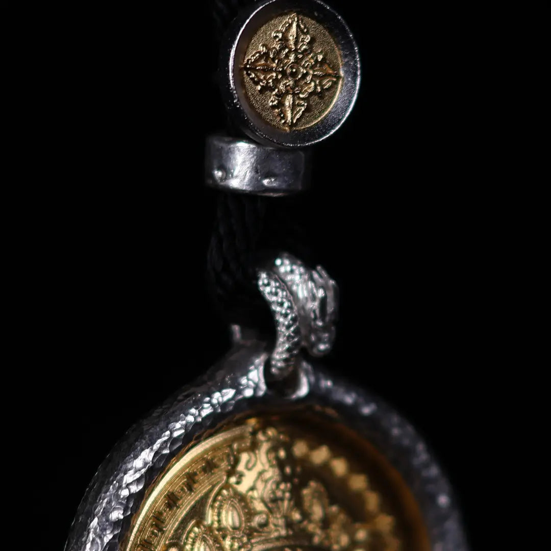Yellow Jambhala Rhodium-Plated Necklace-35g