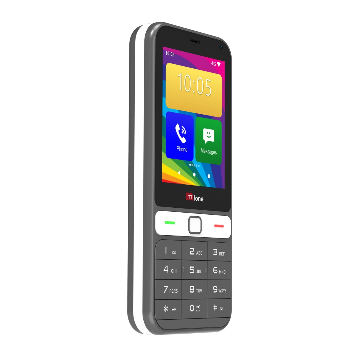 TTfone TT280 – WhatsApp 4G Phone, WhatsApp keypad phone, WhatsApp video call phone, compatible with Three SIM and supplied with a mains charger.