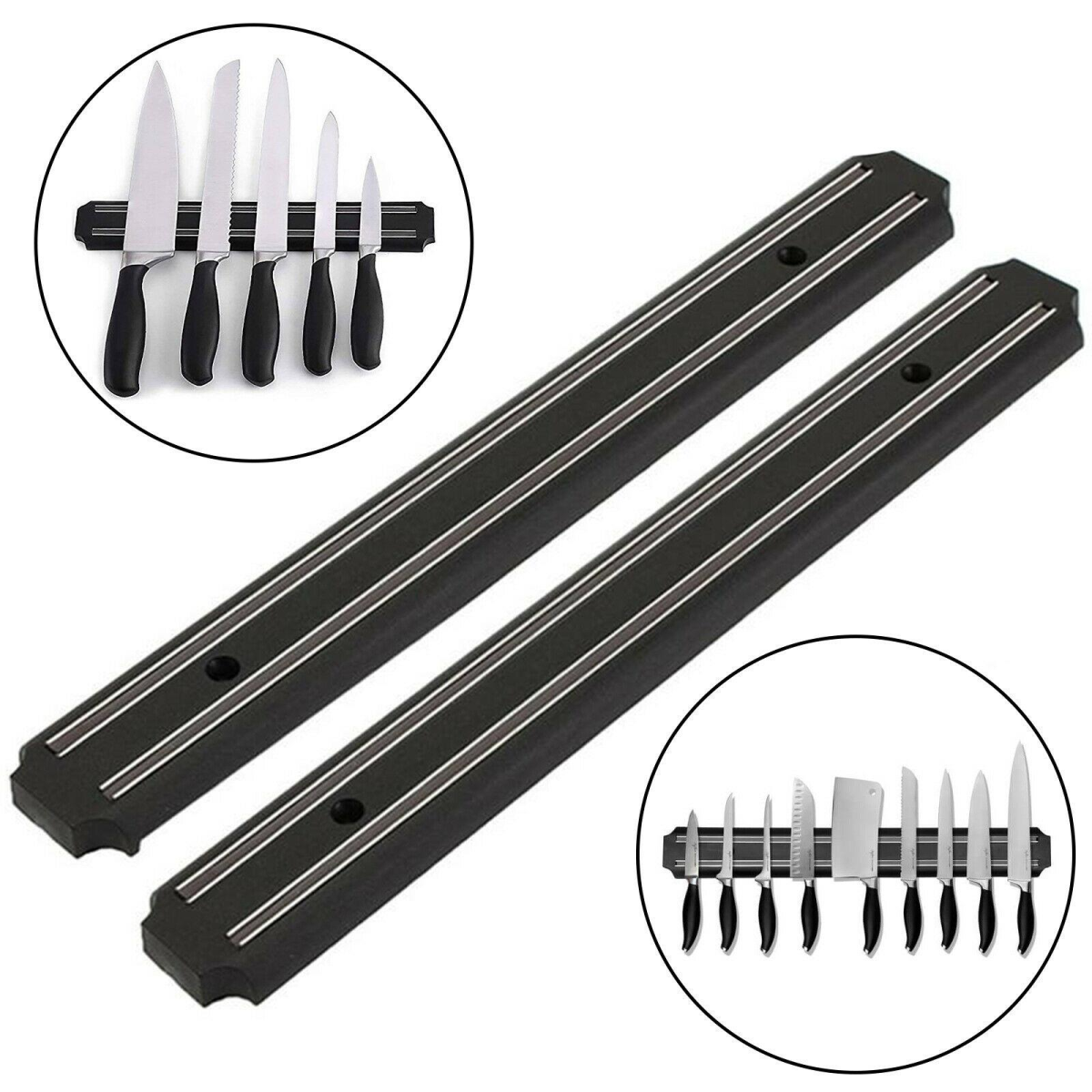 2 x 55CM MAGNETIC KNIFE HOLDER
