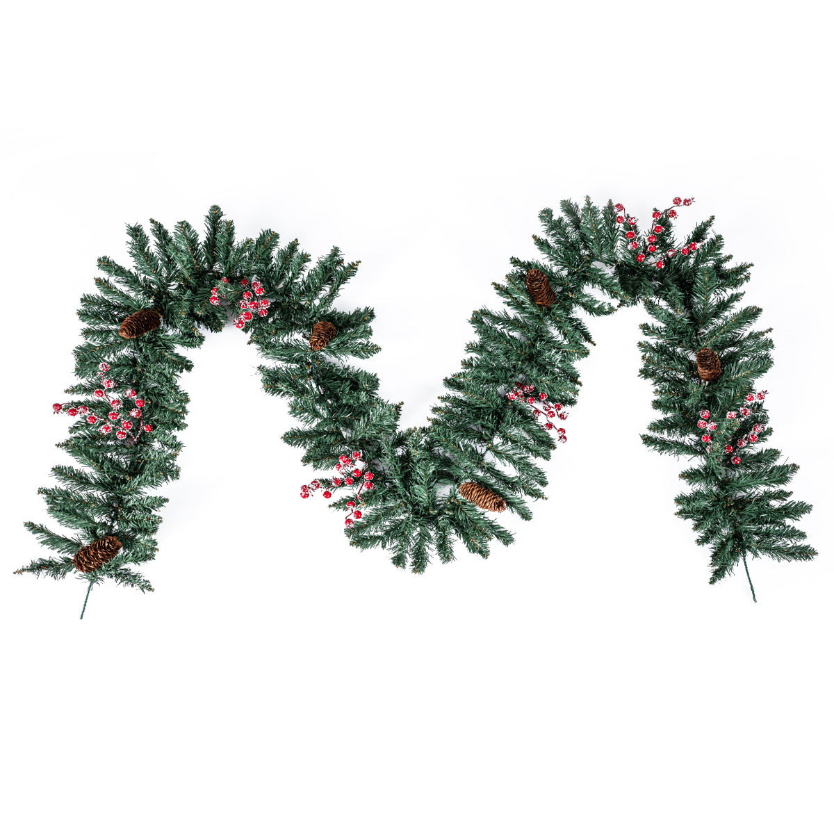 2 Pack Entrances Trees with Garland and Wreath Potted Christmas Tree Set of 4-2 Pack