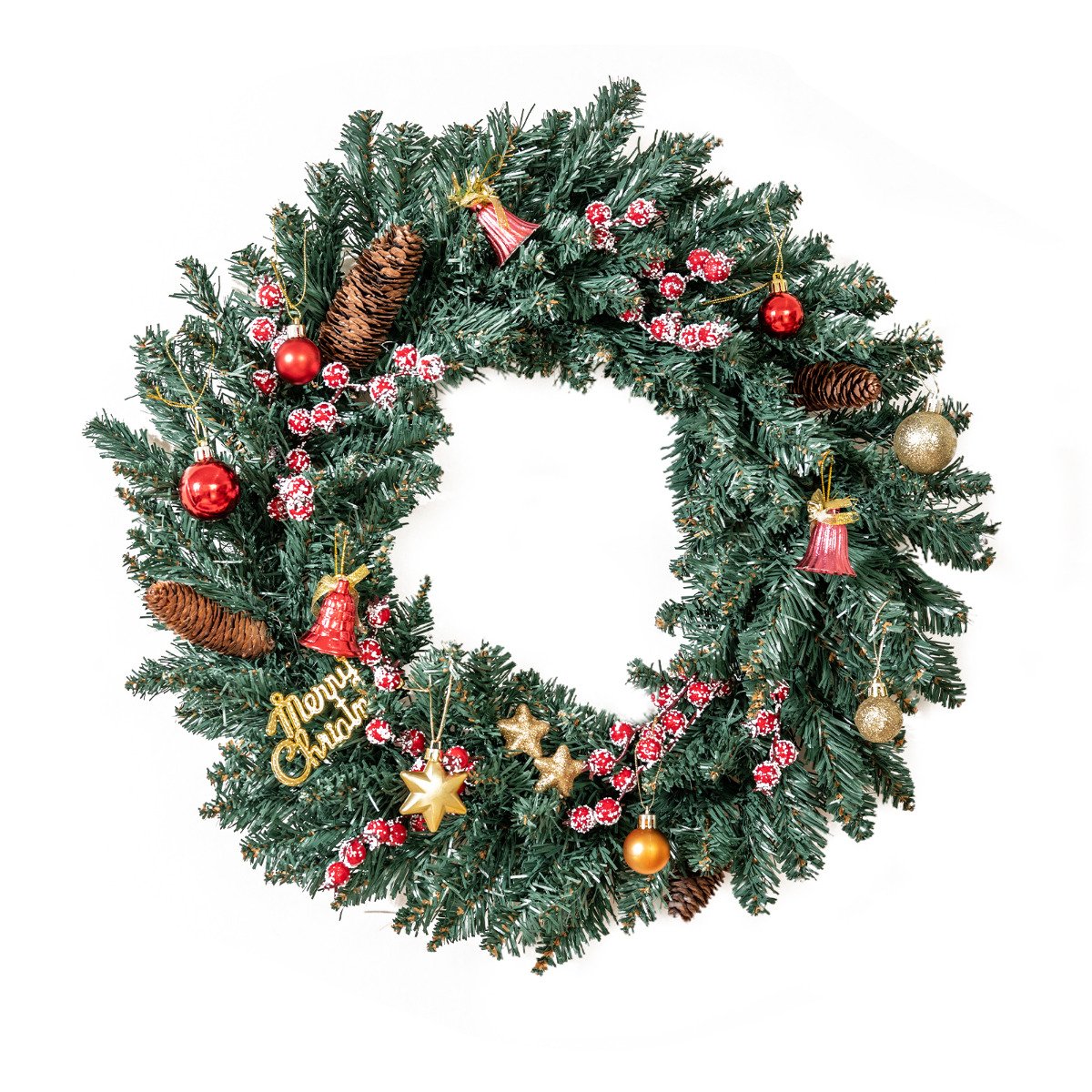 2 Pack Entrances Trees with Garland and Wreath Potted Christmas Tree Set of 4-2 Pack