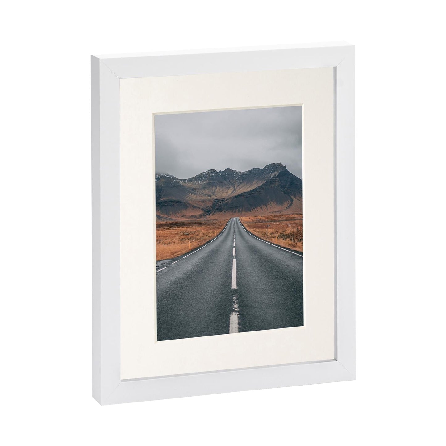 White 8" x 10" Photo Frame with 5" x 7" Mount