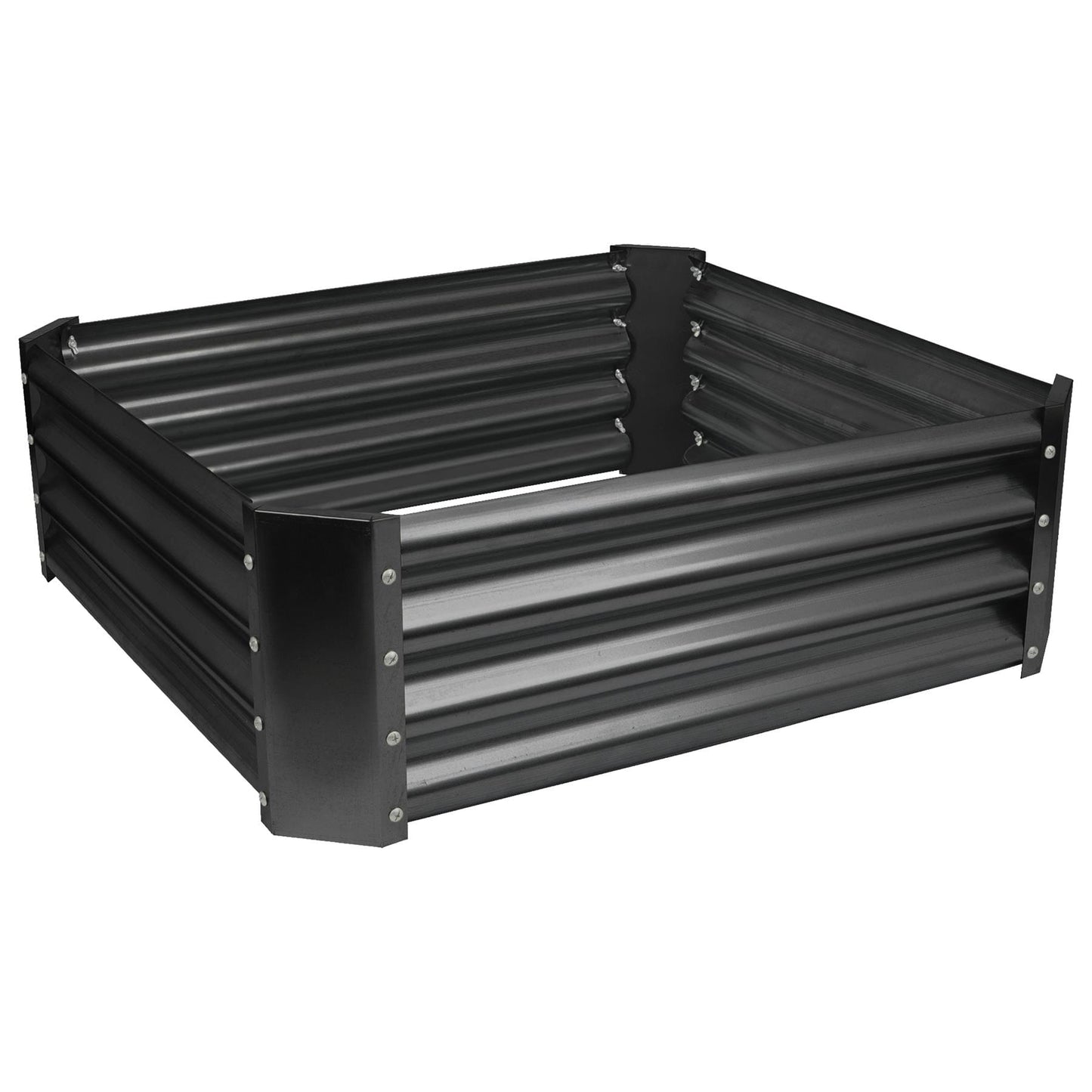 90cm x 90cm Square Galvanised Steel Raised Garden Bed