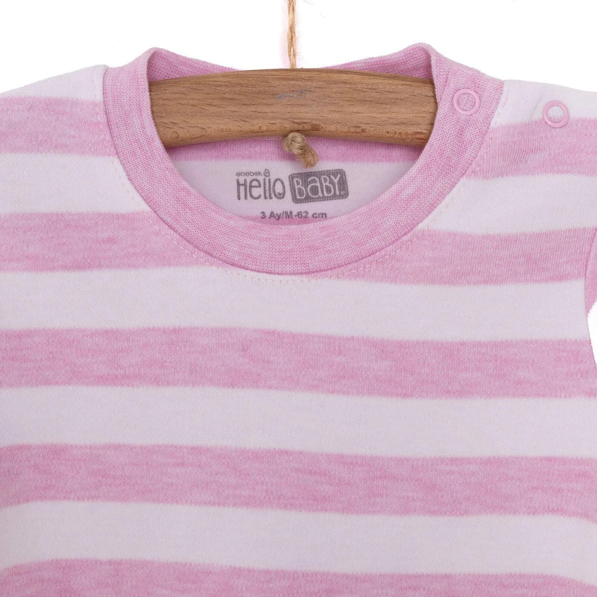 HelloBaby Unisex Sweatshirt-Footless Bottom - Light Pink