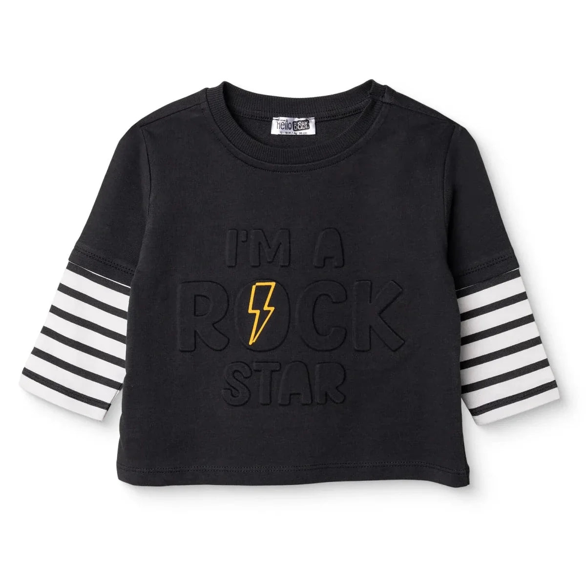HelloBaby Long Sleeve Loopback Baby T-Shirt (6-9 Months to 4-5 Years)