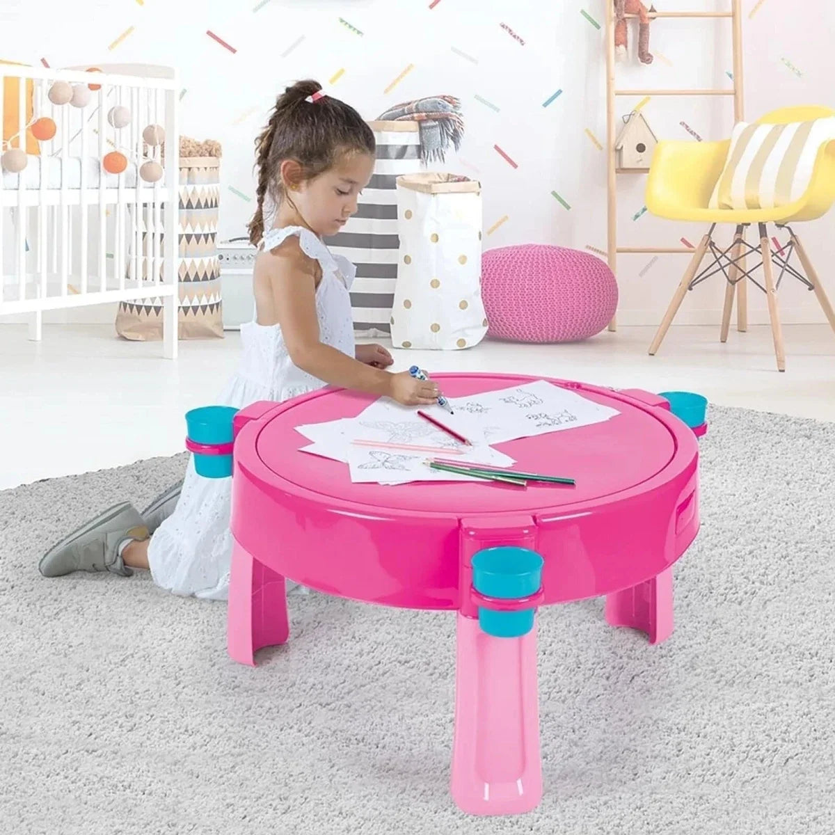 Dolu Unicorn Sand & Water Play Table – Pink