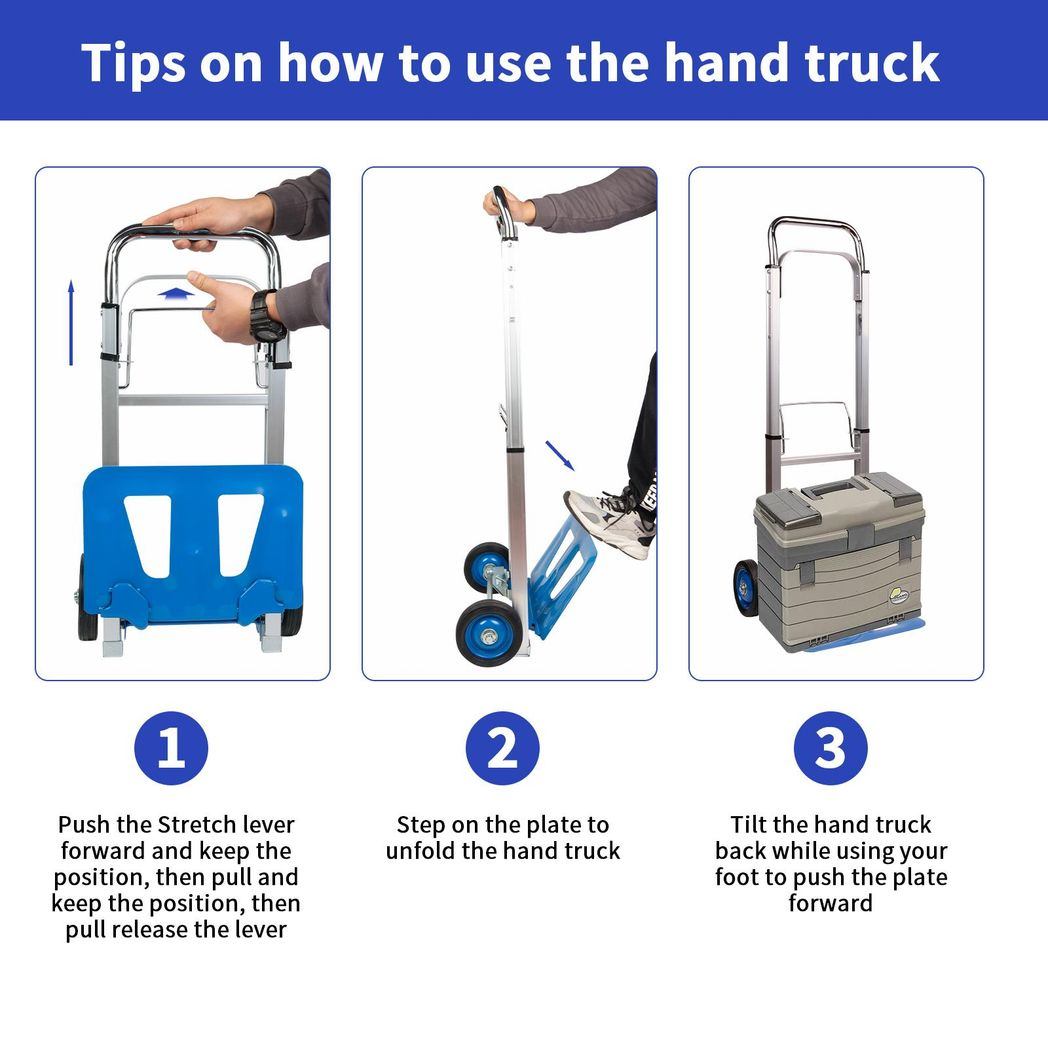 Neo 100kg Capacity Folding Sack Trolley With Extendable Handl