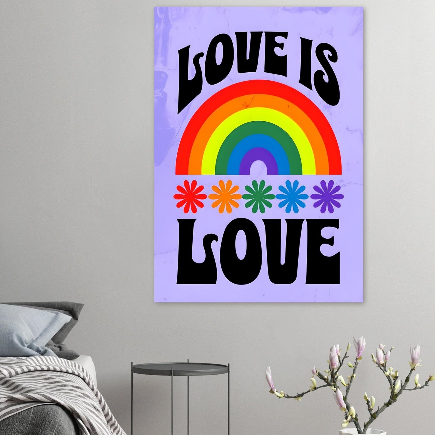 Love Is Love Wall Art – Retro Pride Poster