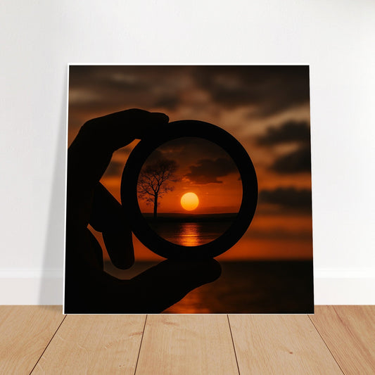 Sunset Through Camera Lens Wall Art