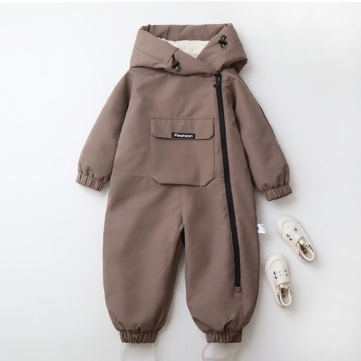 Long Crawling Suit One-piece Hooded Jumpsuit