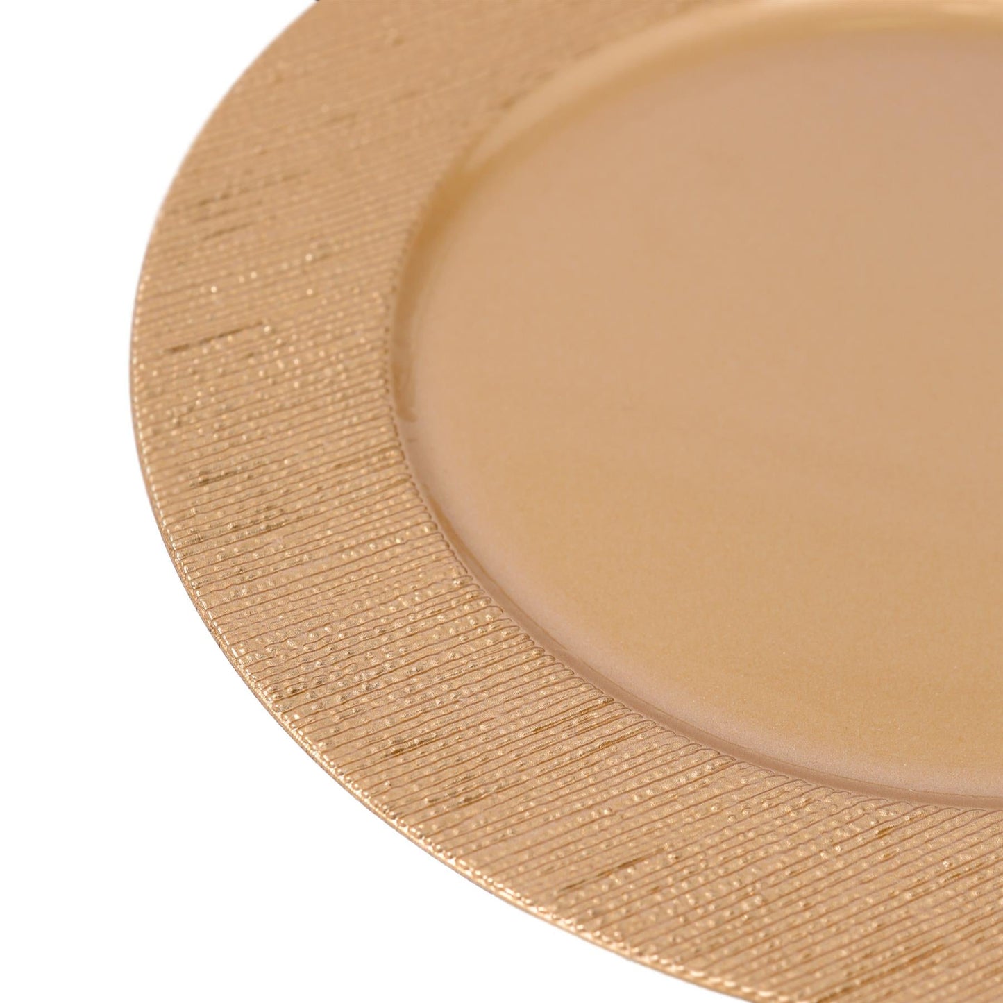 12pc Round Ribbed Charger Plates Set - 33cm