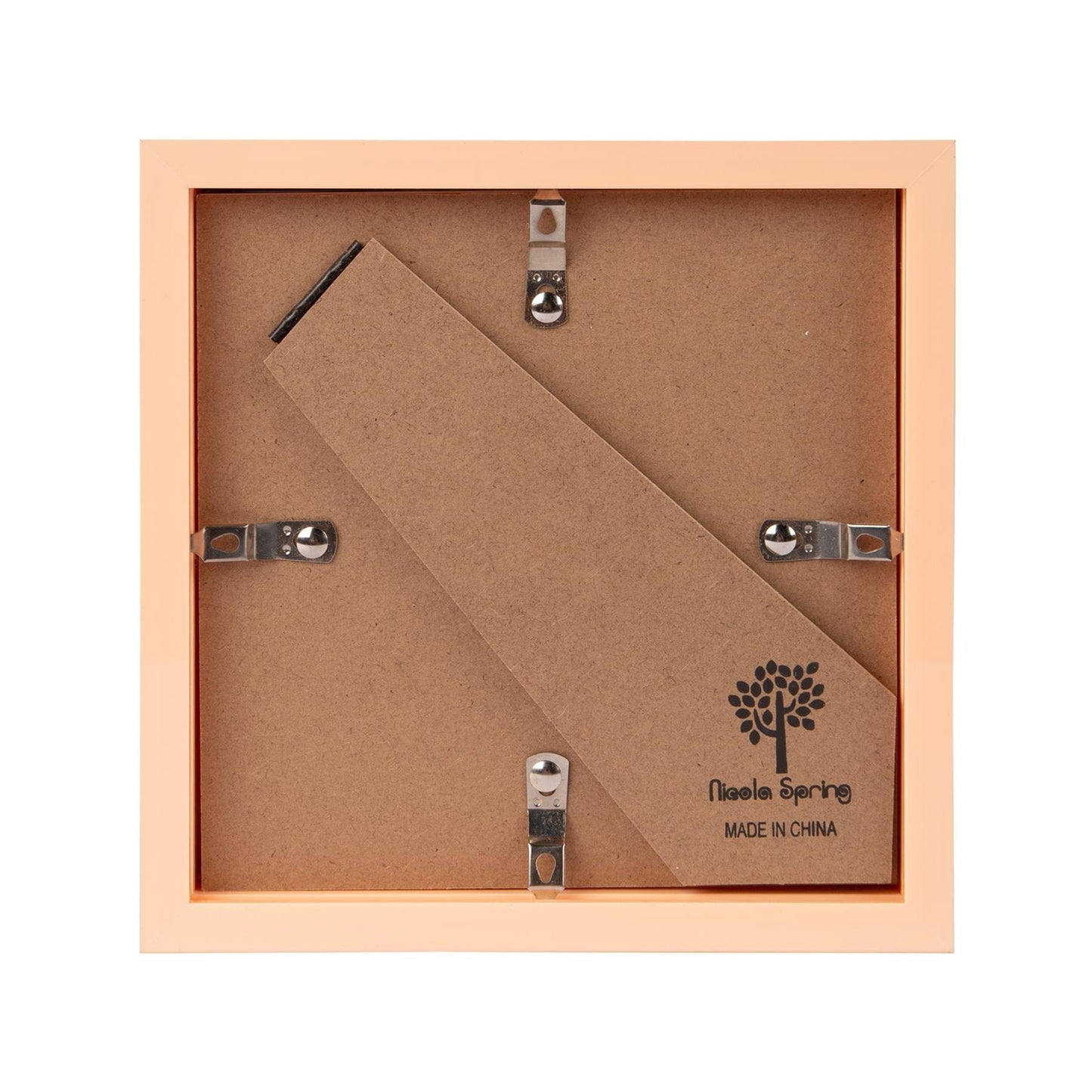 6" x 6" Light Wood 3D Deep Box Photo Frame - with 4" x 4" Mount