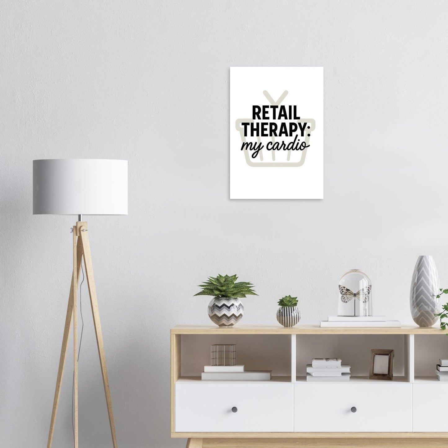 Retail Therapy Poster with Quote: MY Cardio - Fun Wall Art for Home Decor