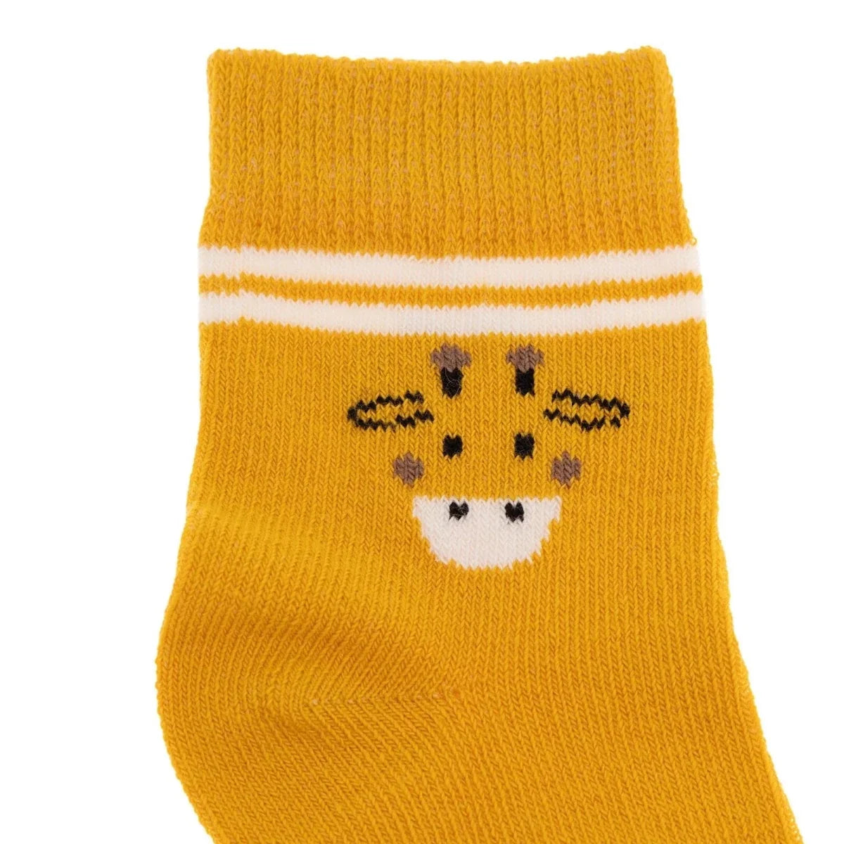 HelloBaby Boys 3-Pack Baby Socks Animal - Mustard