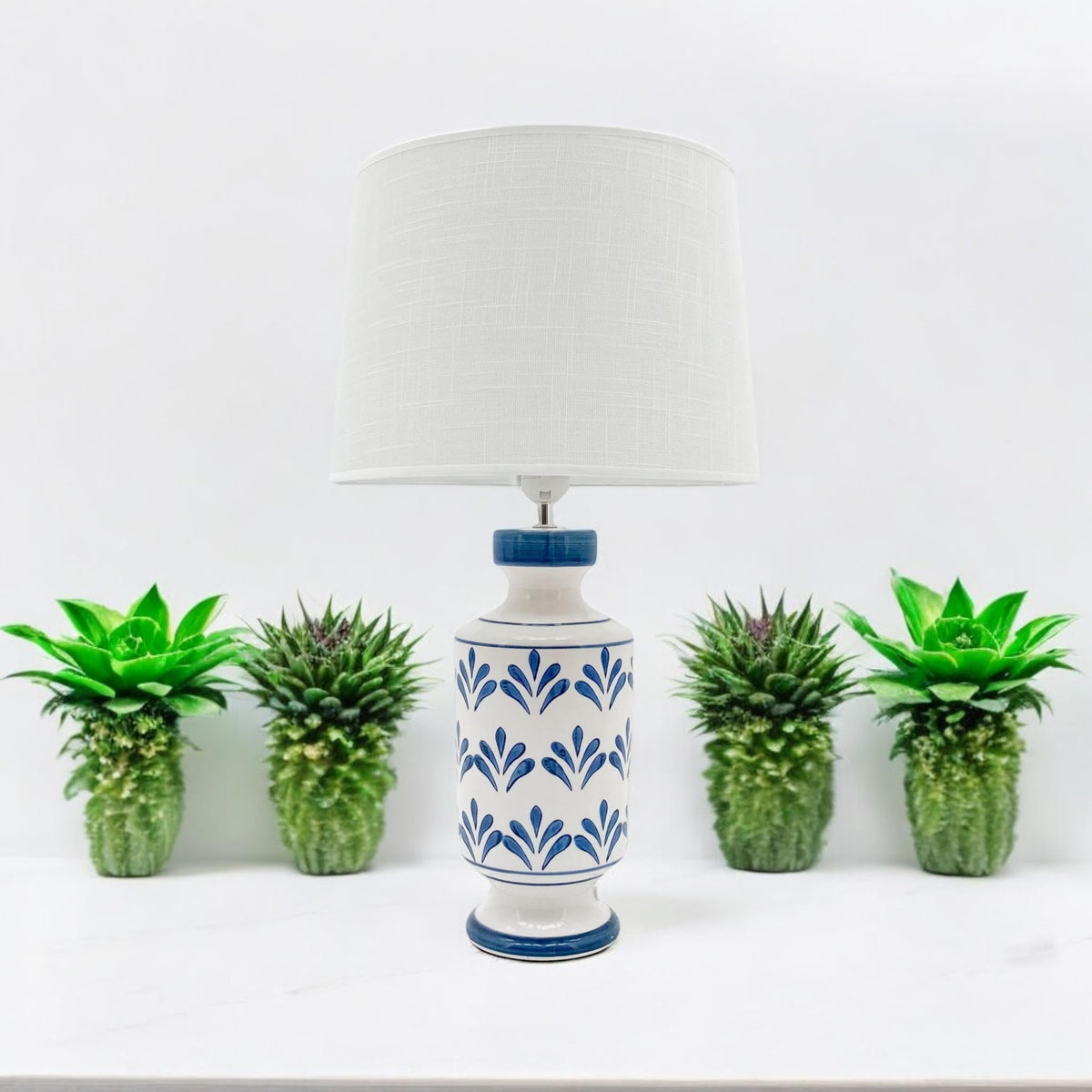 58CM TABLE LAMP AND FABRIC SHADE