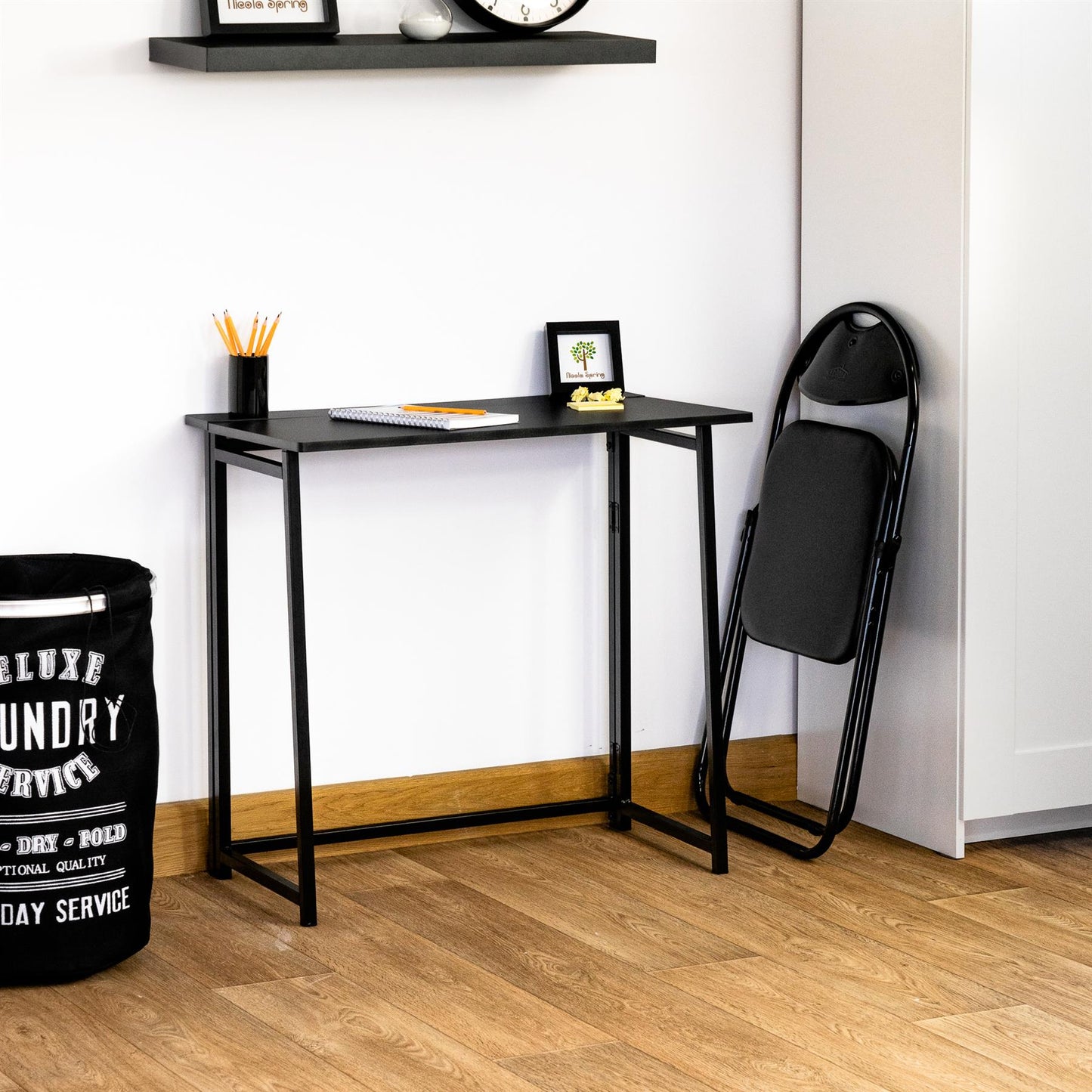 Black Curved Black Framed Padded Folding Chair - Pack of Six