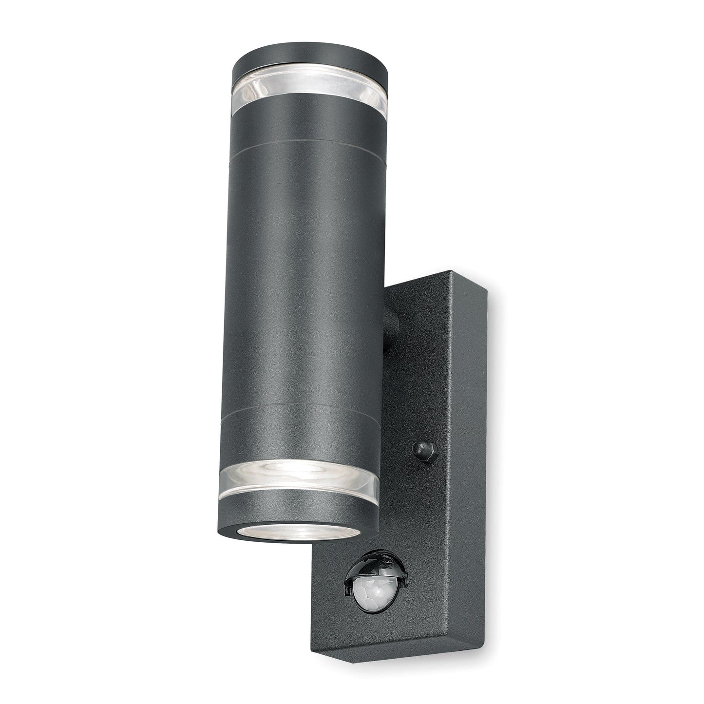 4lite Marinus GU10 Bi-Directional Outdoor Wall Light with PIR - Anthracite