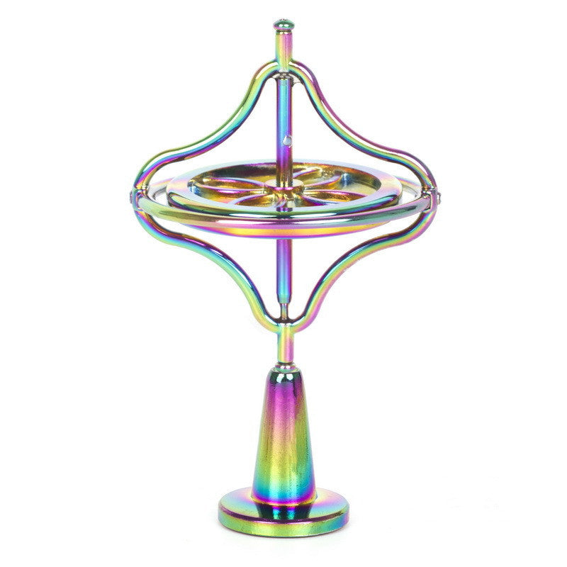 Creative Scientific Learning Metal Finger Gyroscope Gyro Top Pressure Relieve Classic Toy Educational Toy For Children