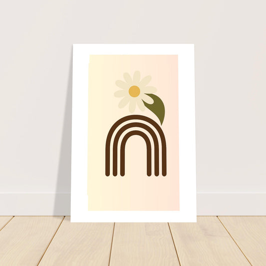 Minimalist Floral Daisy Print