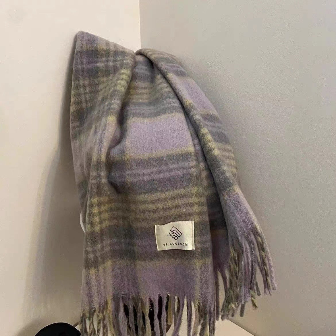 Women's Plaid Winter Scarf - Luxe Oversized Shawl & Wrap