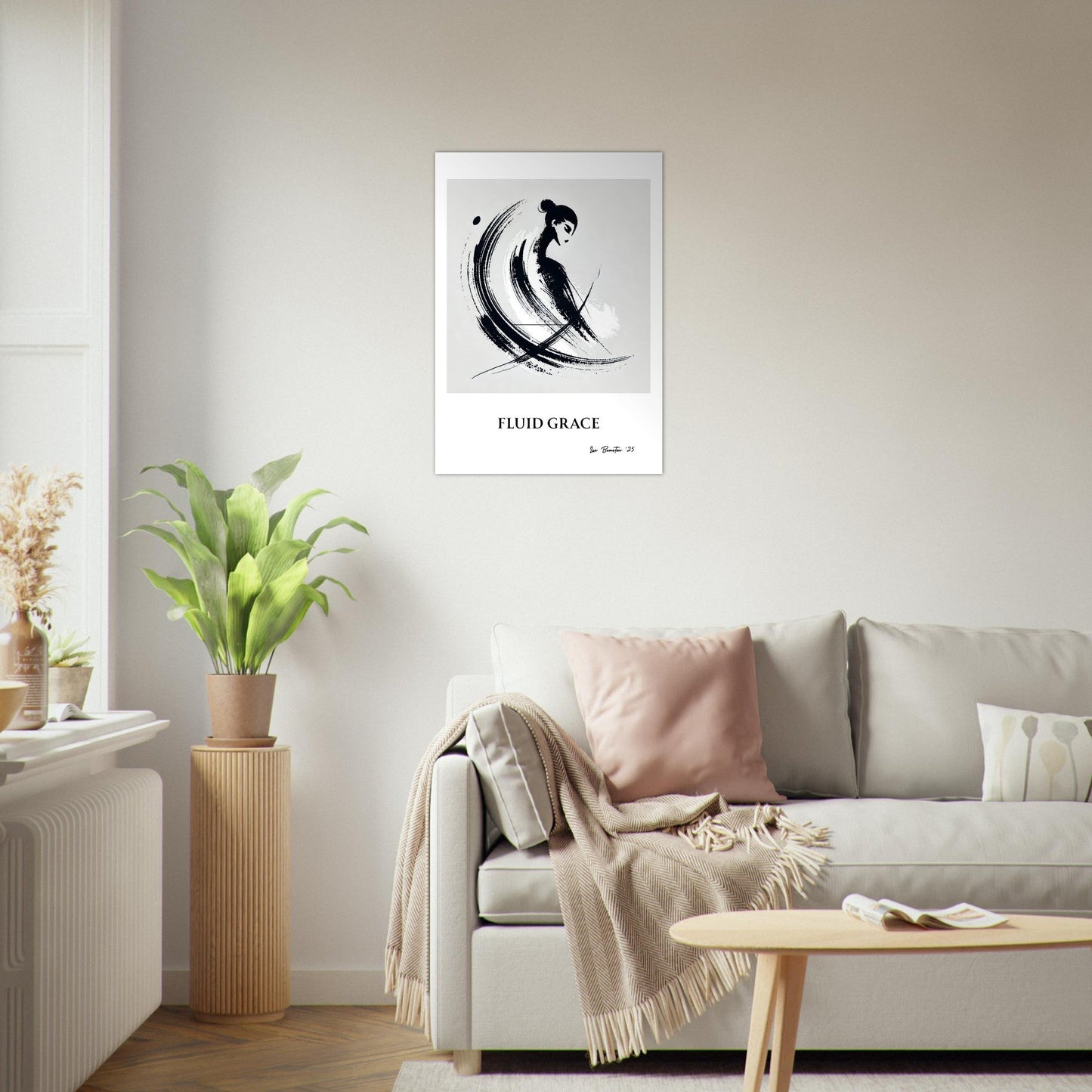 Minimalist Ink Brush Wall Art Print