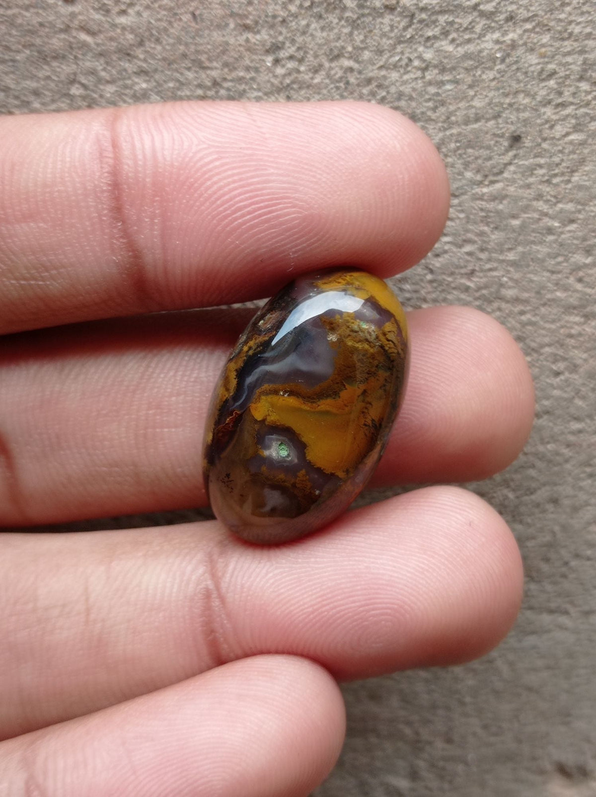 26.4ct Jasper - Gold Jasper Cabochon - Yellow Jasper - 27x17x7mm