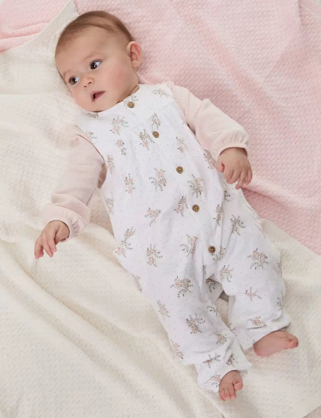 2pc Pure Cotton Floral Outfit (7lbs - 1 Yrs)