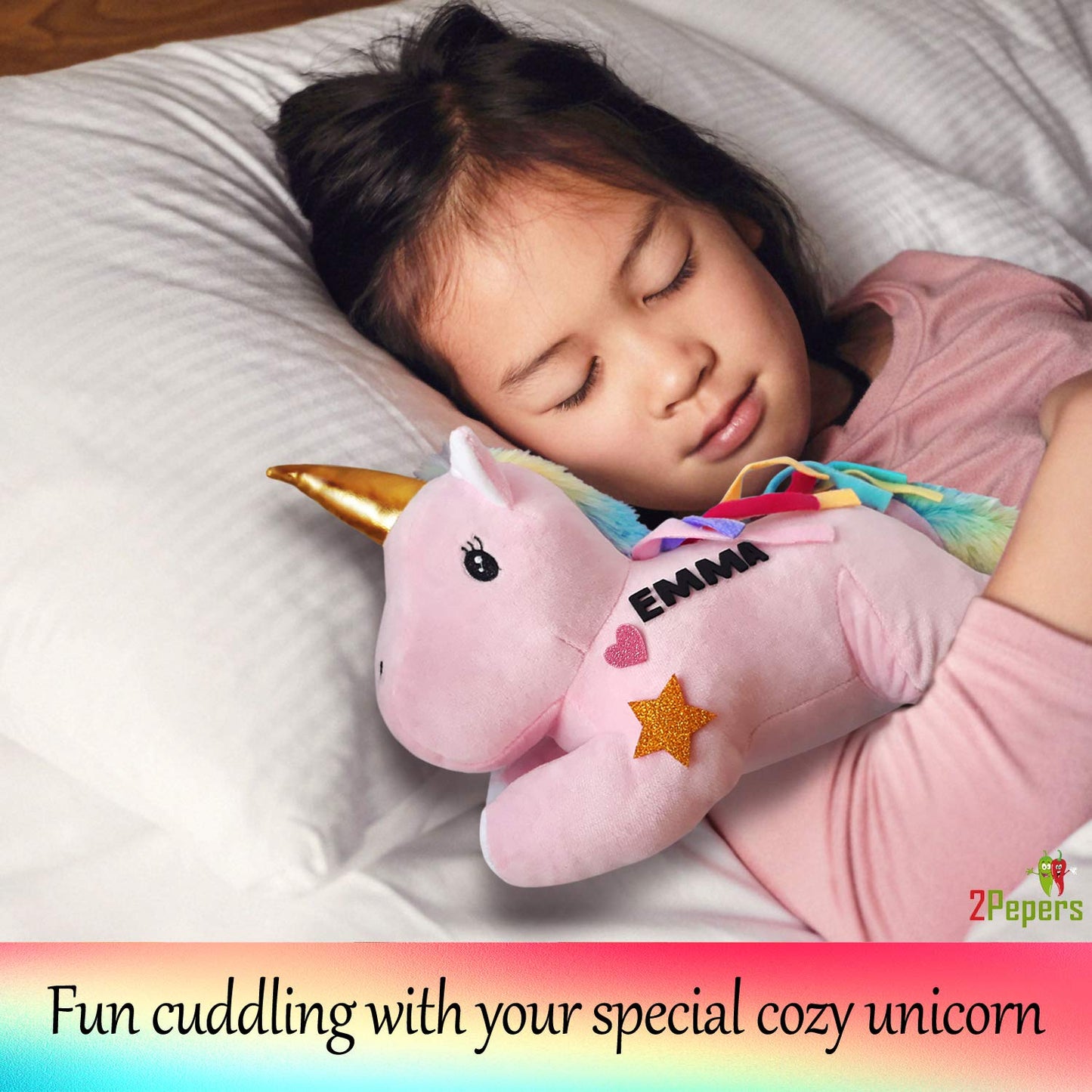 2Pepers Make Your Own Unicorn Pillow Kit - No-Sew Craft for Girls Aged 3-10