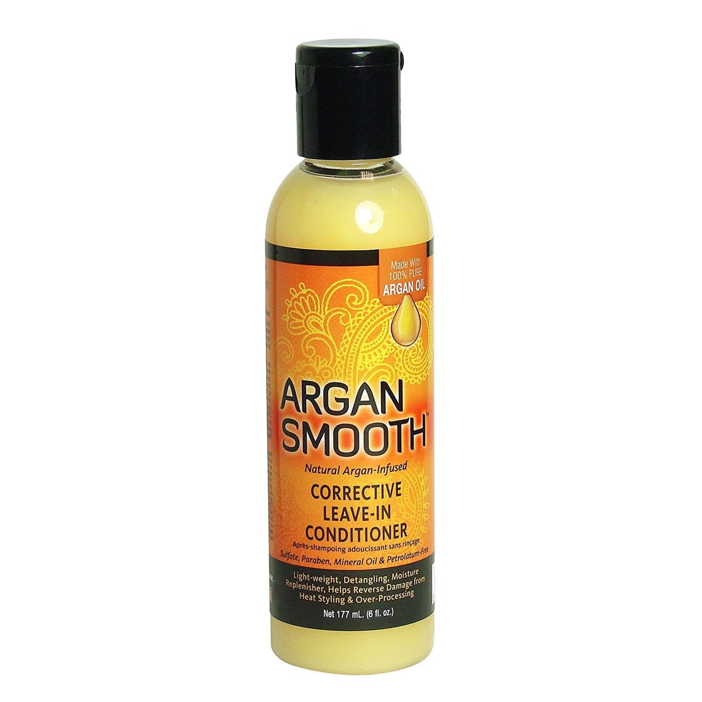 Argan Smooth Corrective Leave-in Conditioner for Frizz Control & Repair, 177ml/5.99 oz