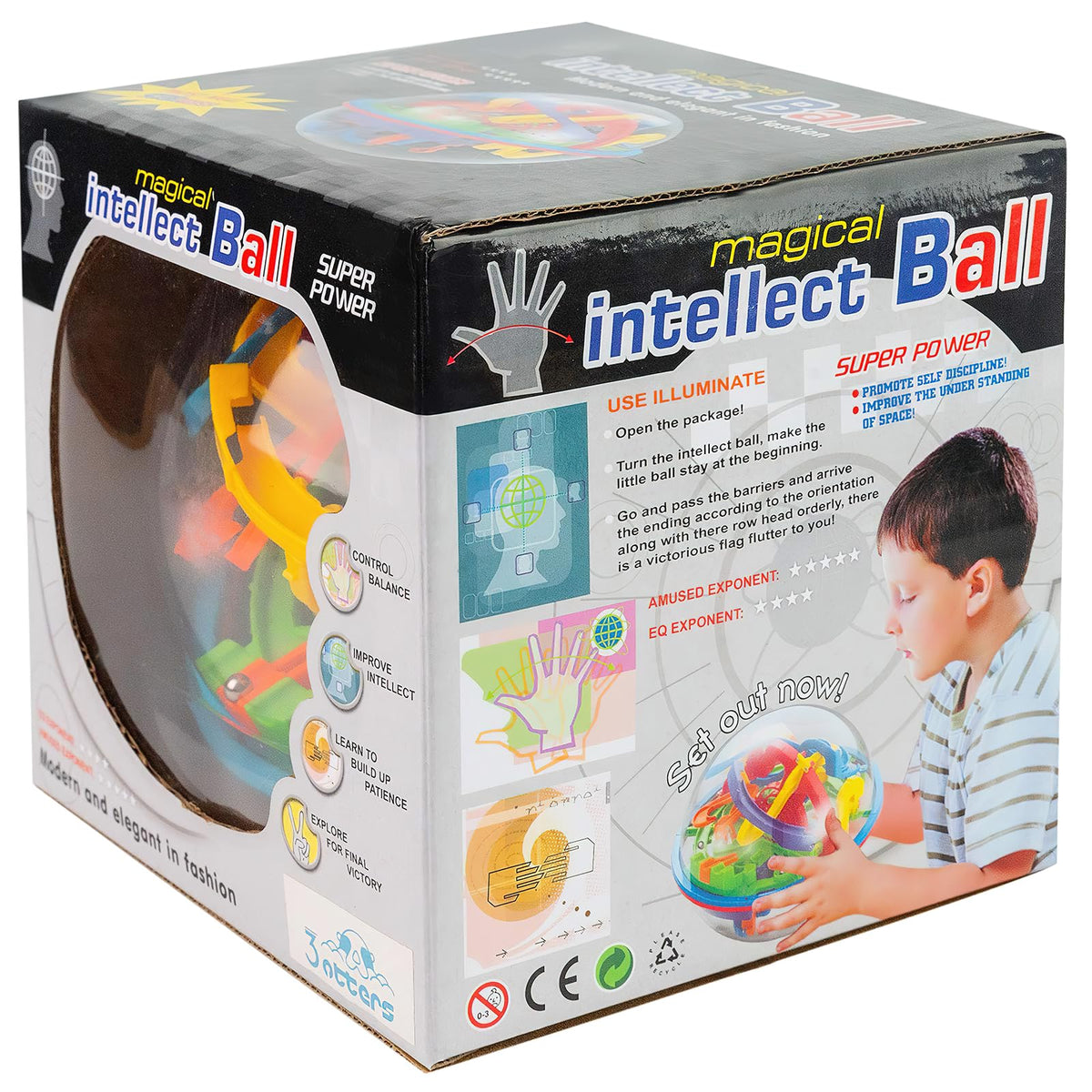3 Otters 3D Maze Ball – Brain Teaser Puzzle Ball for Kids | Educational Toy for Home & Classroom