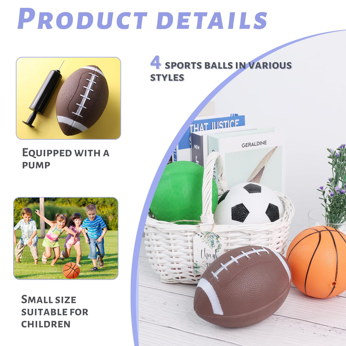 3 Otters 4-Pack Sports Balls for Toddlers & Kids – 5-Inch Indoor/Outdoor Play