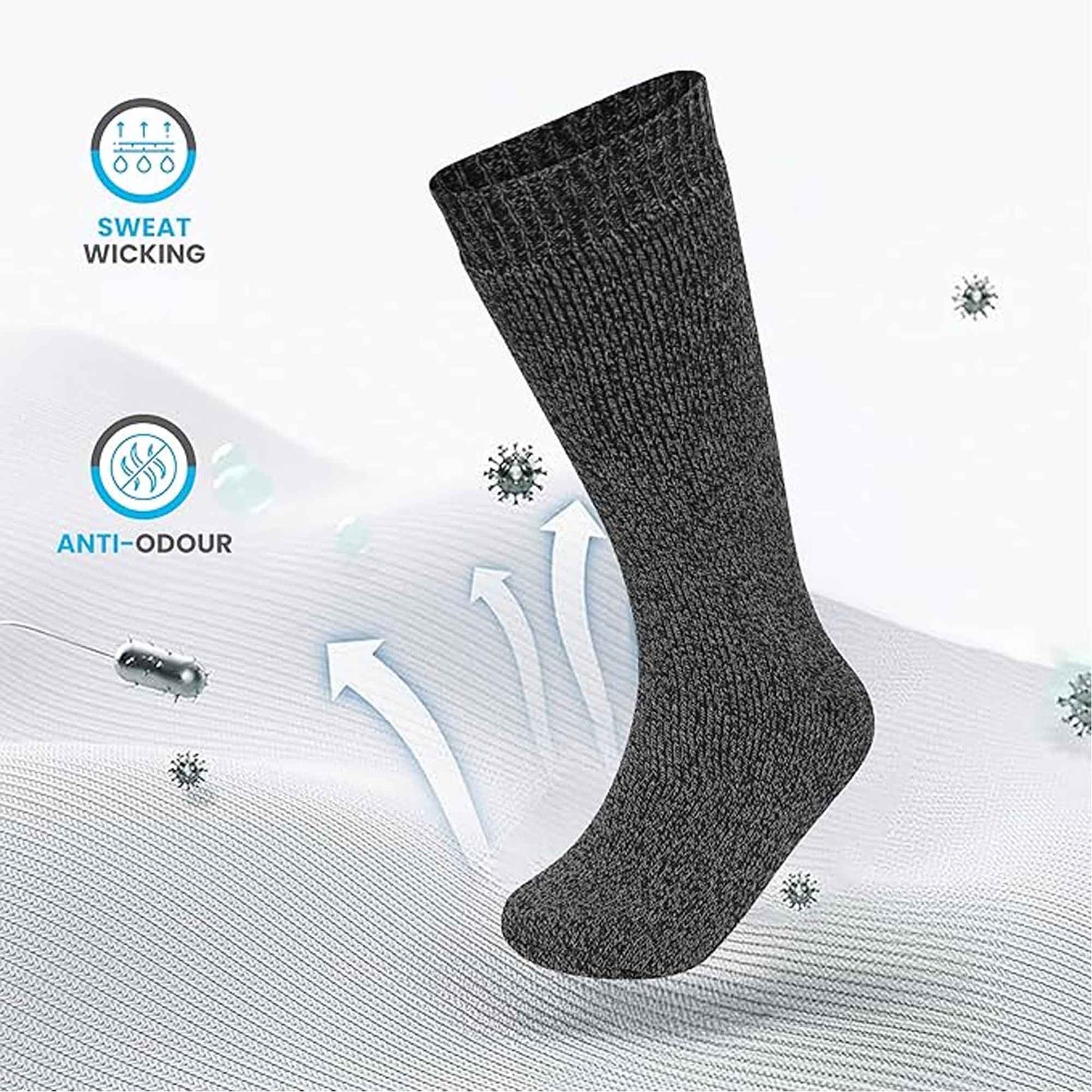 3 Pack Mens Wellington Boot Socks Durable Cushioned Reinforced Heel and Toe for Outdoor Work and Hiking Comfortable Fit UK Sizes 6-11 by Sock Stack