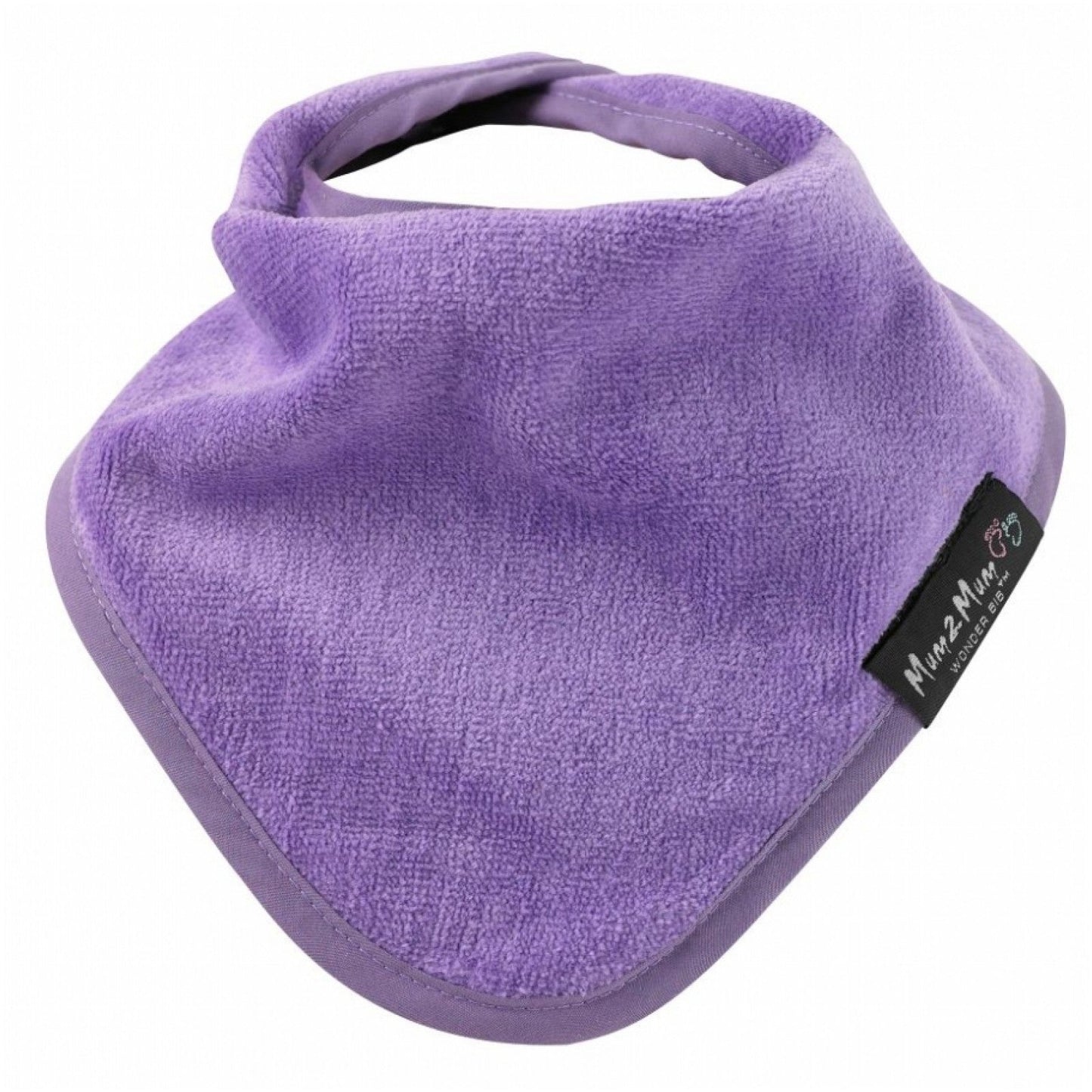 3 PACK - Mum 2 Mum Bandana Style Wonder Bibs - Cerise / Purple / Baby Pink