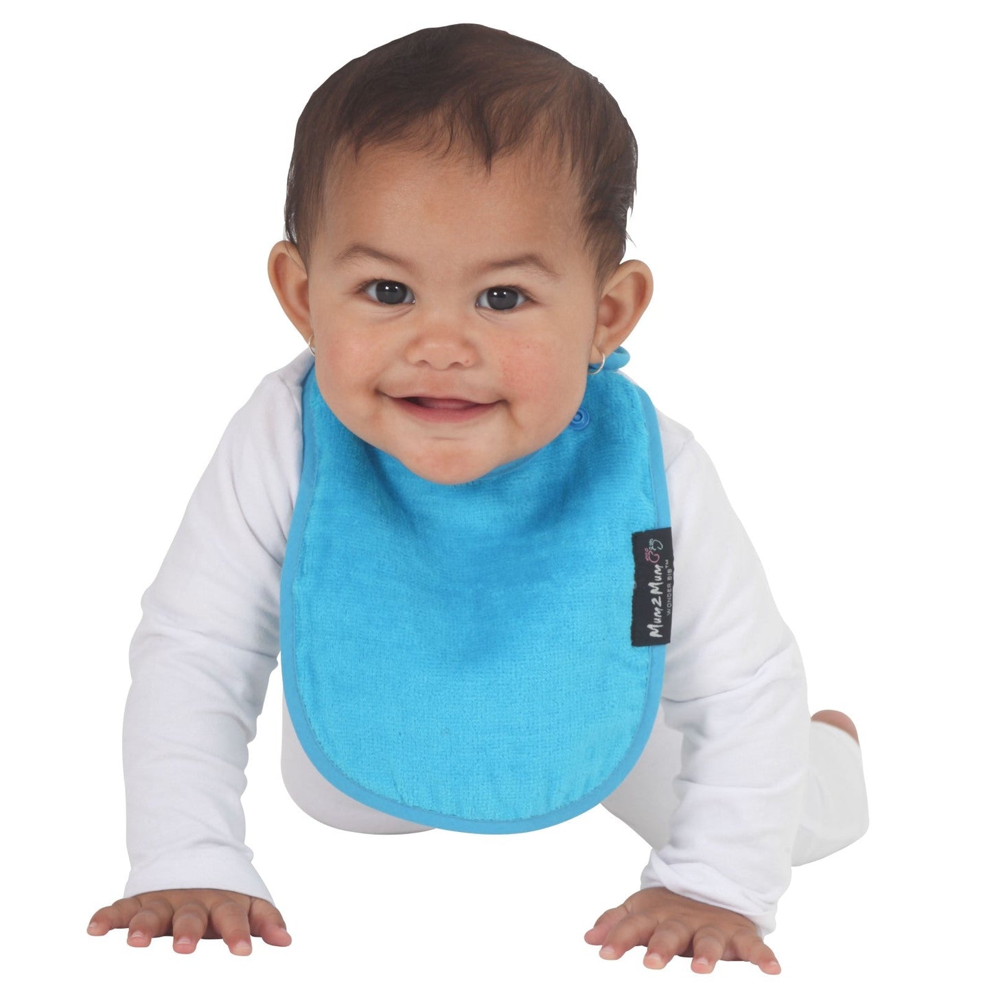 3 PACK - Mum 2 Mum Infant Wonder Bibs - Red / Lime / Teal