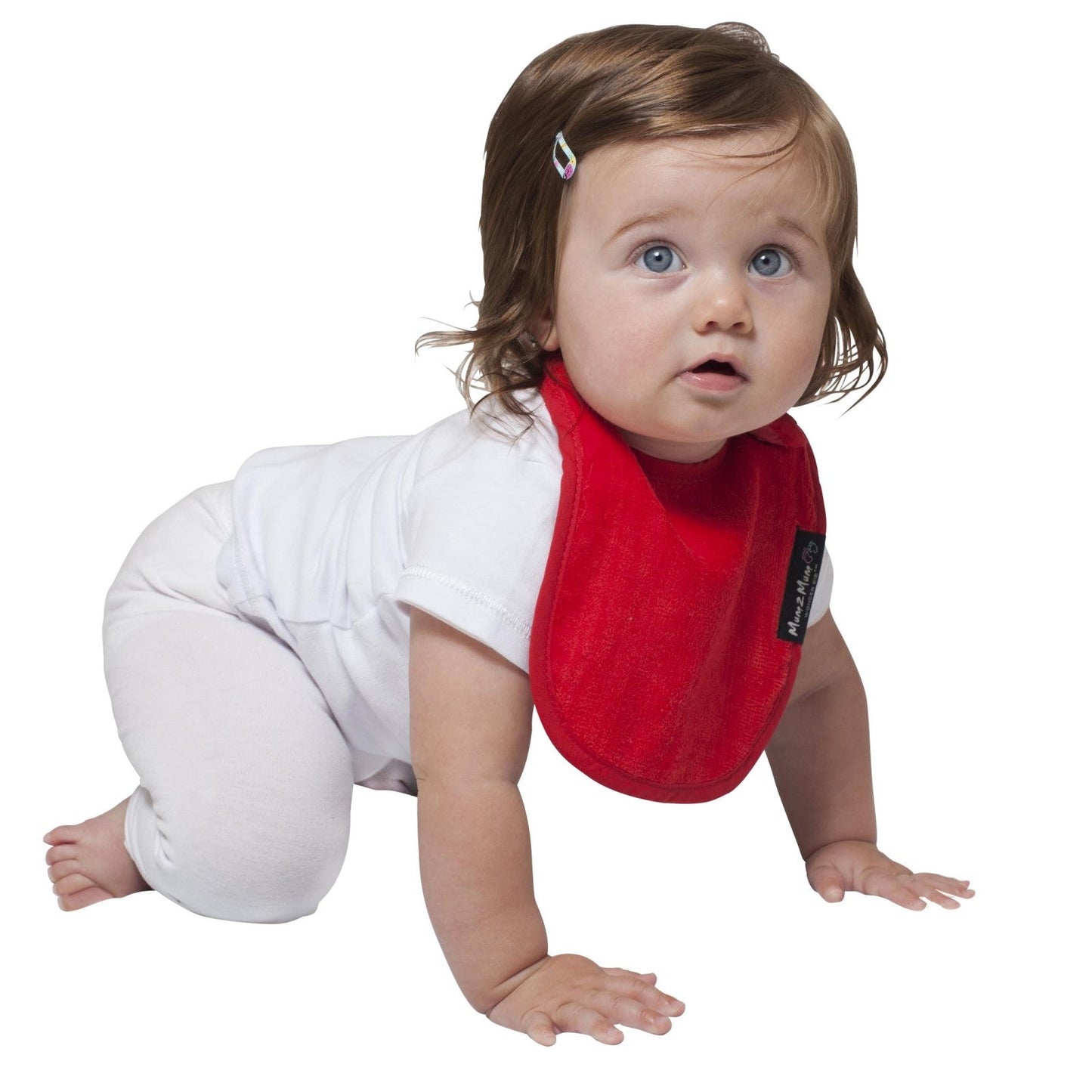 3 PACK - Mum 2 Mum Infant Wonder Bibs - Red / Lime / Teal