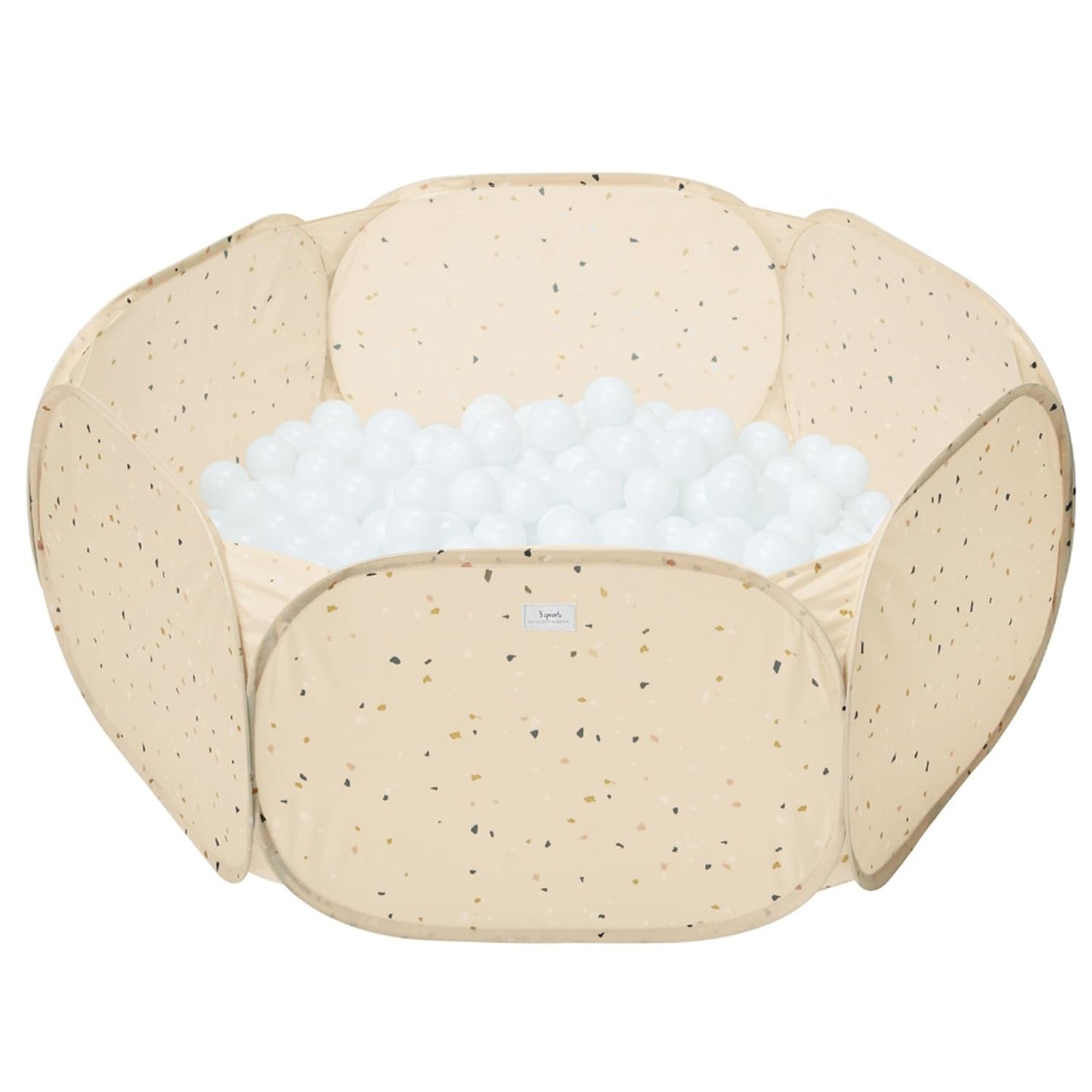 3 Sprouts Kids Ball Pit – Pop-Up Indoor/Outdoor Play Pit (Terrazzo Beige)