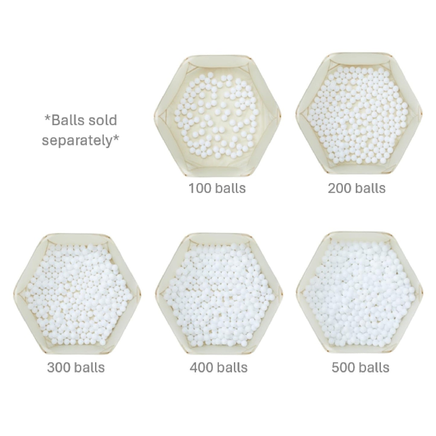 3 Sprouts Kids Ball Pit – Pop-Up Indoor/Outdoor Play Pit (Terrazzo Beige)
