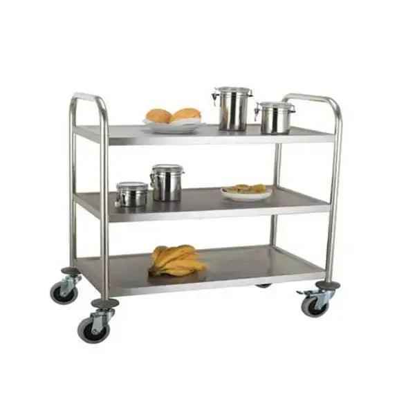 3 Tier Stainless Steel Trolley, round Tube 1