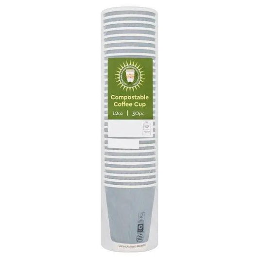 30 Compostable Coffee Cup 12oz