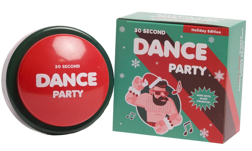 30 Second Dance Party Button – Five Songs, Instant Fun for Kids, Classrooms, and Offices (Pack of 1)