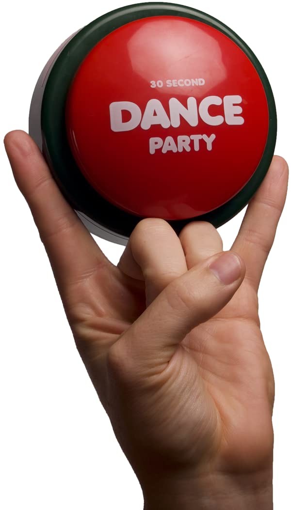 30 Second Dance Party Button – Five Songs, Instant Fun for Kids, Classrooms, and Offices (Pack of 1)