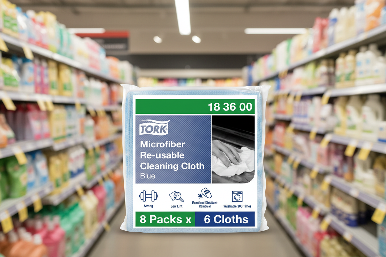 Tork Microfibre Reusable Cloth Blue 6PK