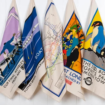 Rex Cotton tea towel - TfL Vintage Poster "Brightest London"