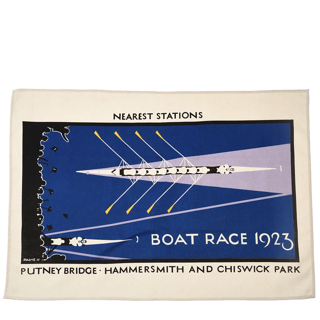 Rex Cotton tea towel - TfL Vintage Poster "Boat Race"