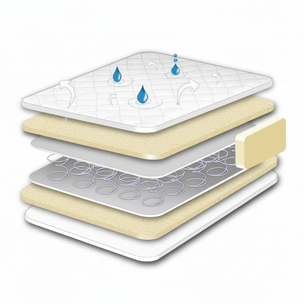 Luxury Air Flow Spring Interior Cot Mattress 120 x 60 cm