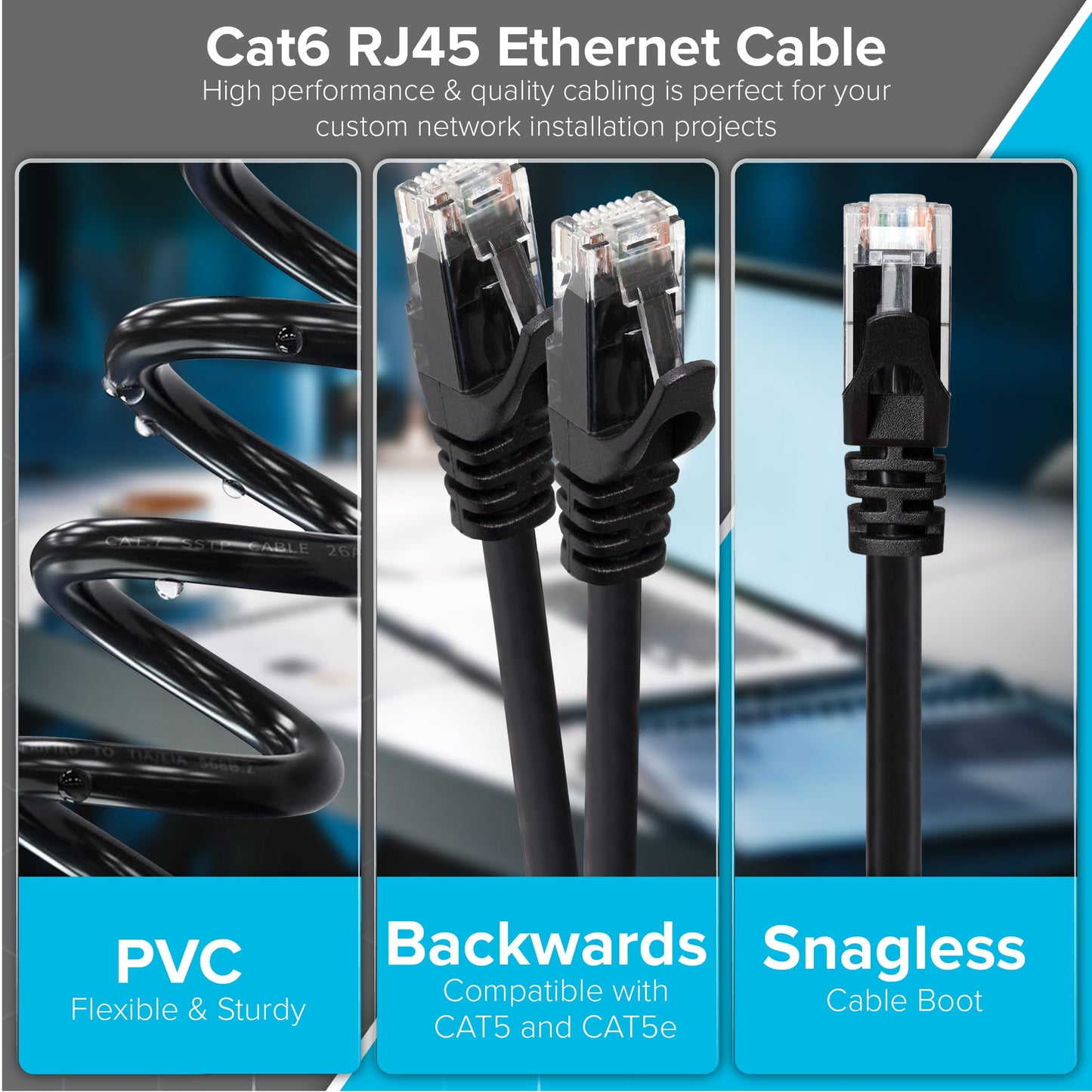 Maplin Outdoor External RJ45 CAT6 PoE Ethernet Cable