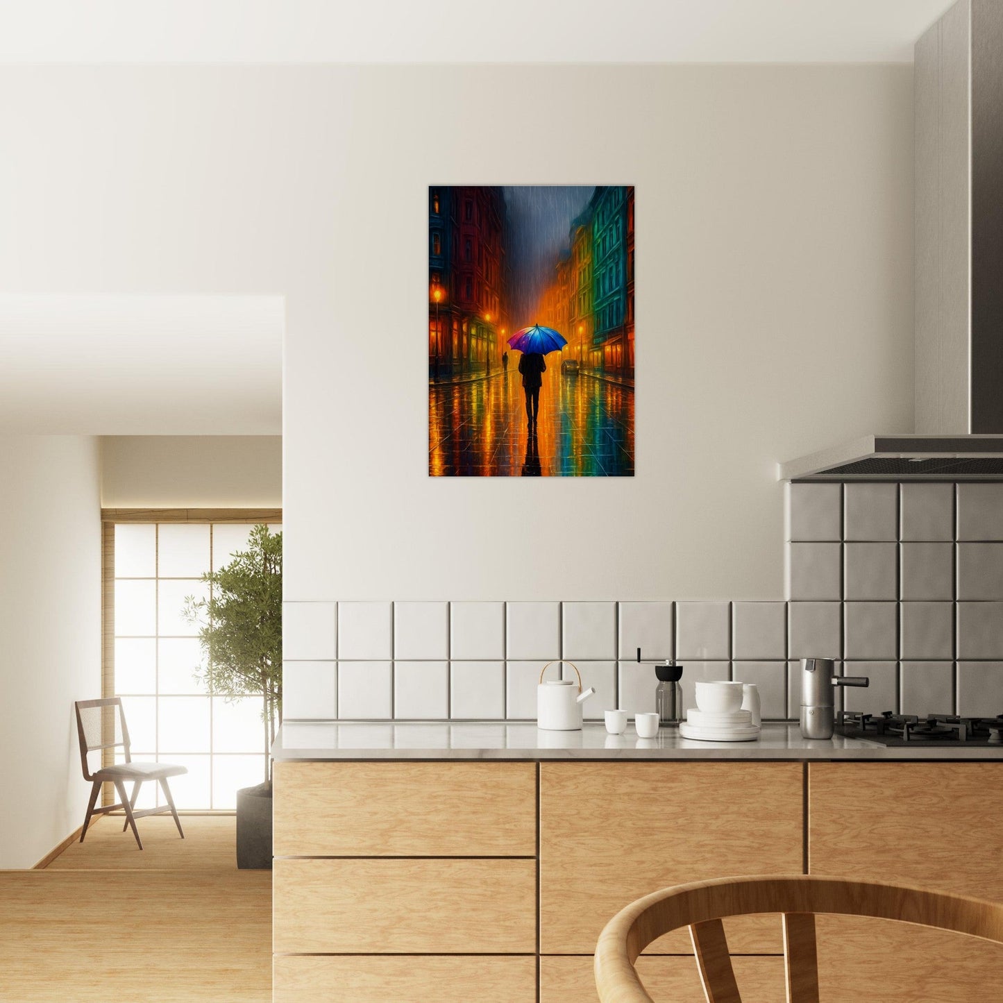Moody Urban Street Scene Poster