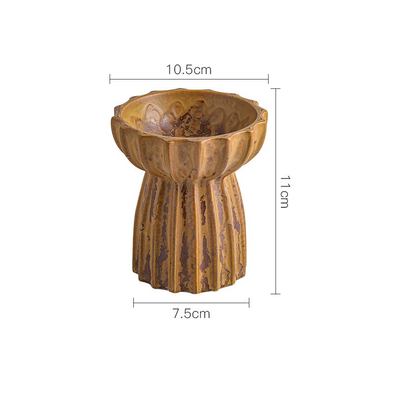 Ceramic tall cat bowl